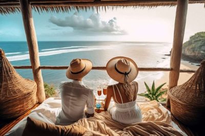 Couple on one of the best beach destinations this year