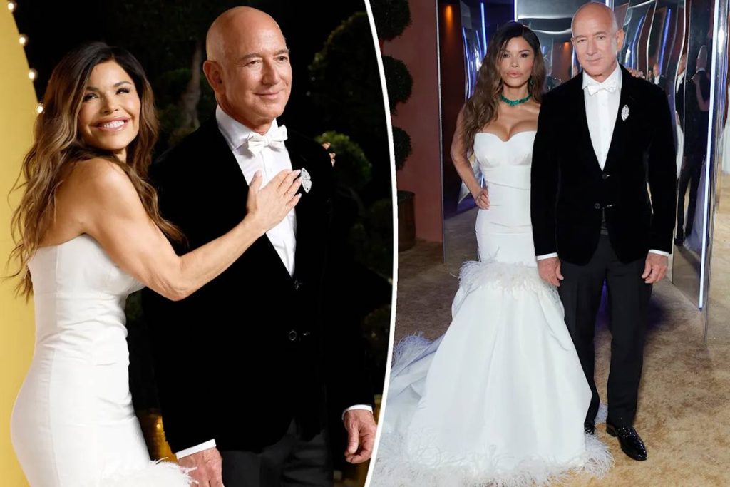 Romance Mark Vanity Fair Oscars Party as Jeff Bezos and Lauren Bezos Step Out in Style Jeff Bezos and media personality Lauren Sánchez Bezos Vanity Fair Oscars celebration