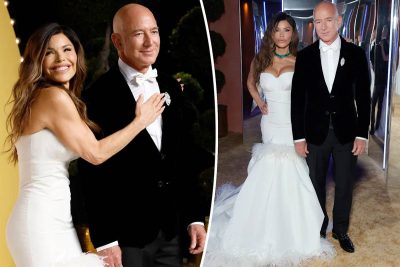 Jeff Bezos and media personality Lauren Sánchez Bezos Vanity Fair Oscars celebration