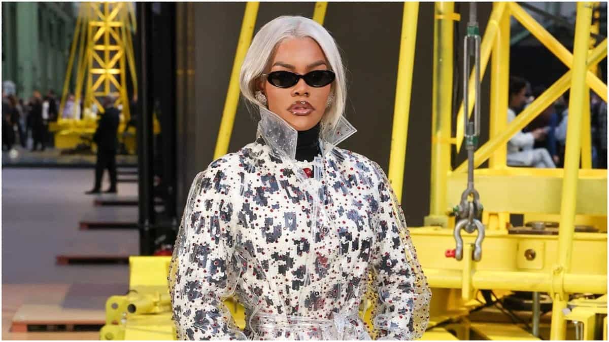 Teyana Taylor at the paris fashion week