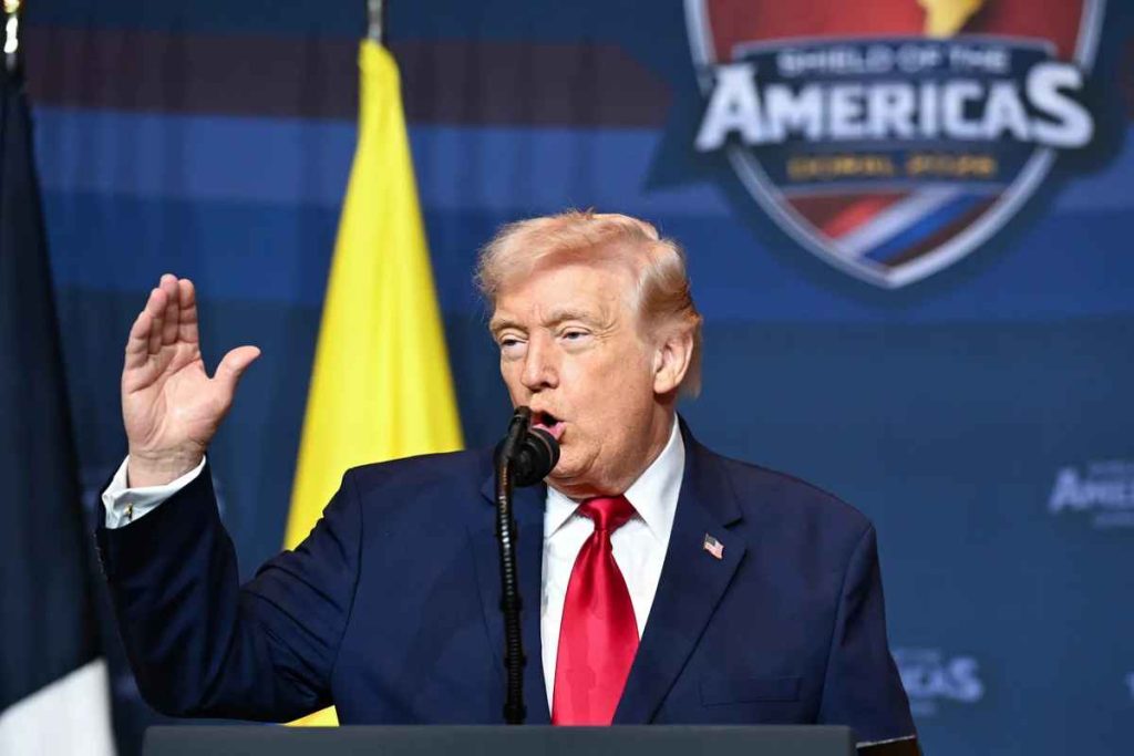 Trump Refuses to Sign New Laws Until Congress Passes US Voter ID Bill United States President Donald Trump giving a speech about the US Voter ID Bill