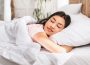 A lady sleeping comfortably