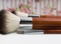 a pair of makeup brushes