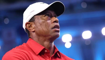 Tiger Woods playing golf