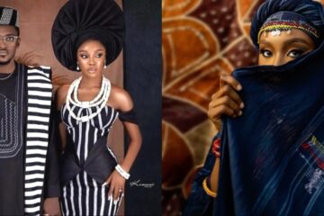 A Couple Wearing a Northern Nigerian Fashion