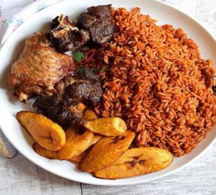 A plate of jollof rice: West African Food