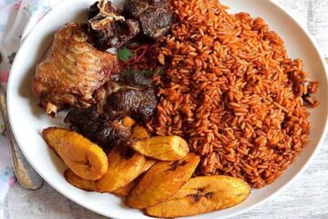 A plate of jollof rice: West African Food