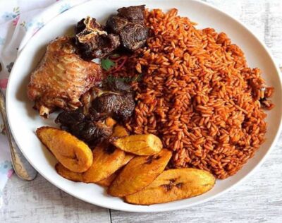 A plate of jollof rice: West African Food
