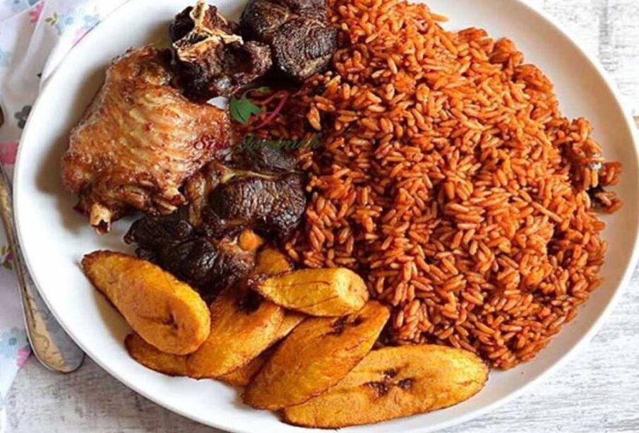A plate of jollof rice: West African Food