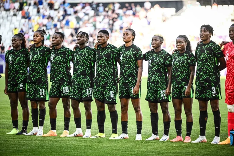 Nigeria's Super Falcons players in training ahead of their pre WAFCON international friendly against Ghana.