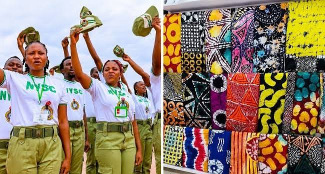 Government Plans to Replace NYSC Khaki With Adire Under Major Reform NYSC corps members wearing Adire uniforms as part of the Federal Government's proposed NYSC uniform reform.