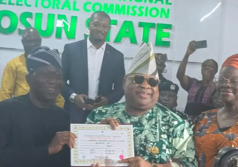 Adeleke Receives Certificate of Return, Pledges ₦500m Fund