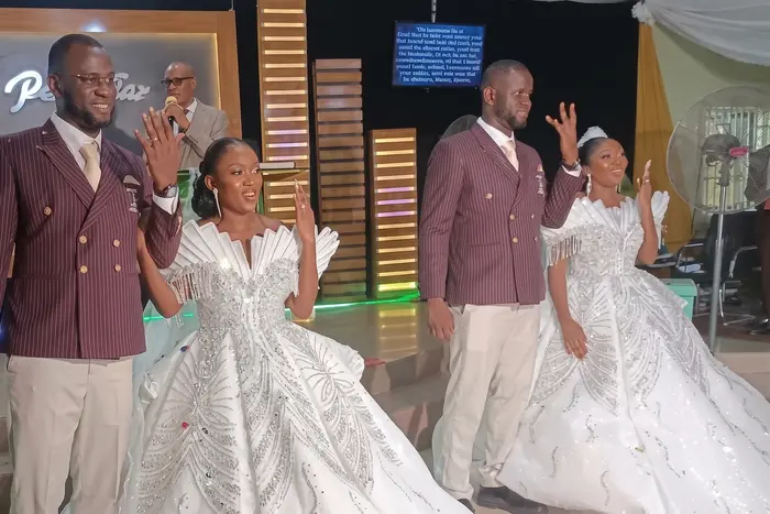 Identical Twins Marry in Double Wedding in Akwa Ibom